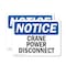Signmission Crane Power Disconnect, 14 in W x Rectangle, Plastic OS-2PACK-NS-P-1014-L-15377 - alternate 1